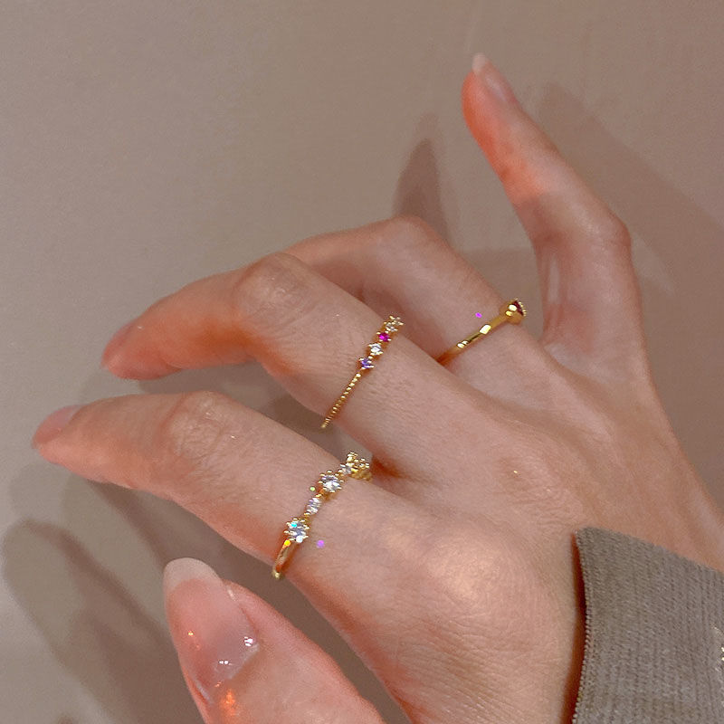 Delicate Zircon Heart Ring – Adjustable Sweetheart Statement Ring for Women