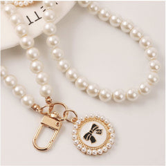 Chic Pearl Wrist Strap – Chanel-Inspired Phone Chain for Women