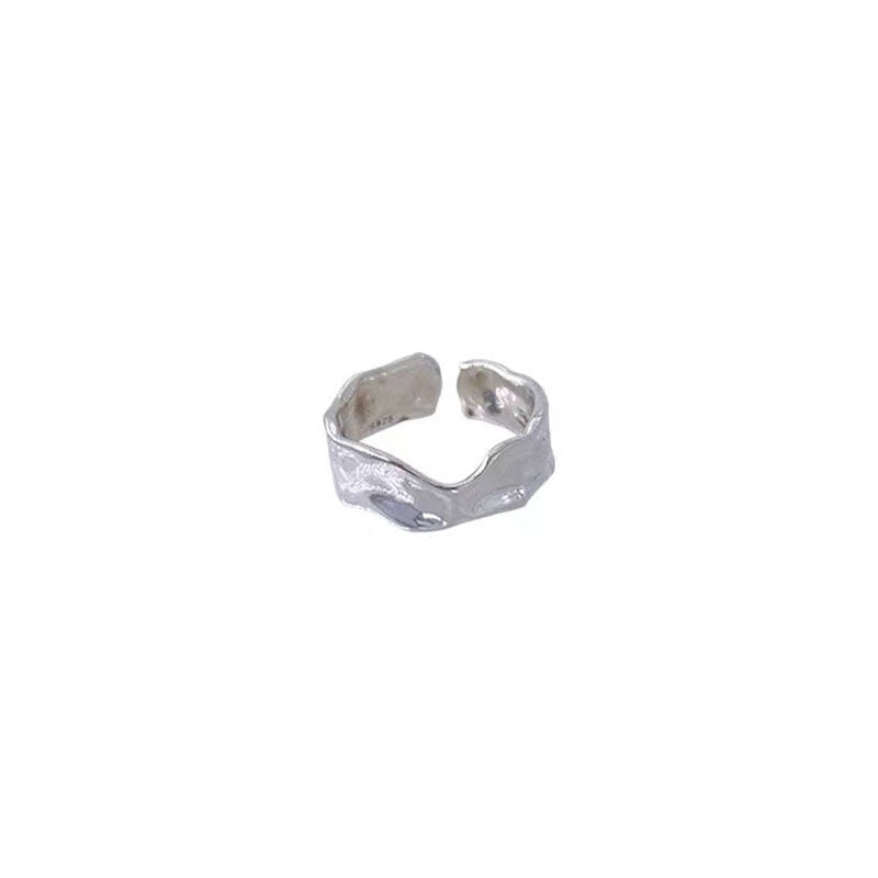 Irregular Vintage Block Ring – Distressed Minimalist INS Style Statement Ring