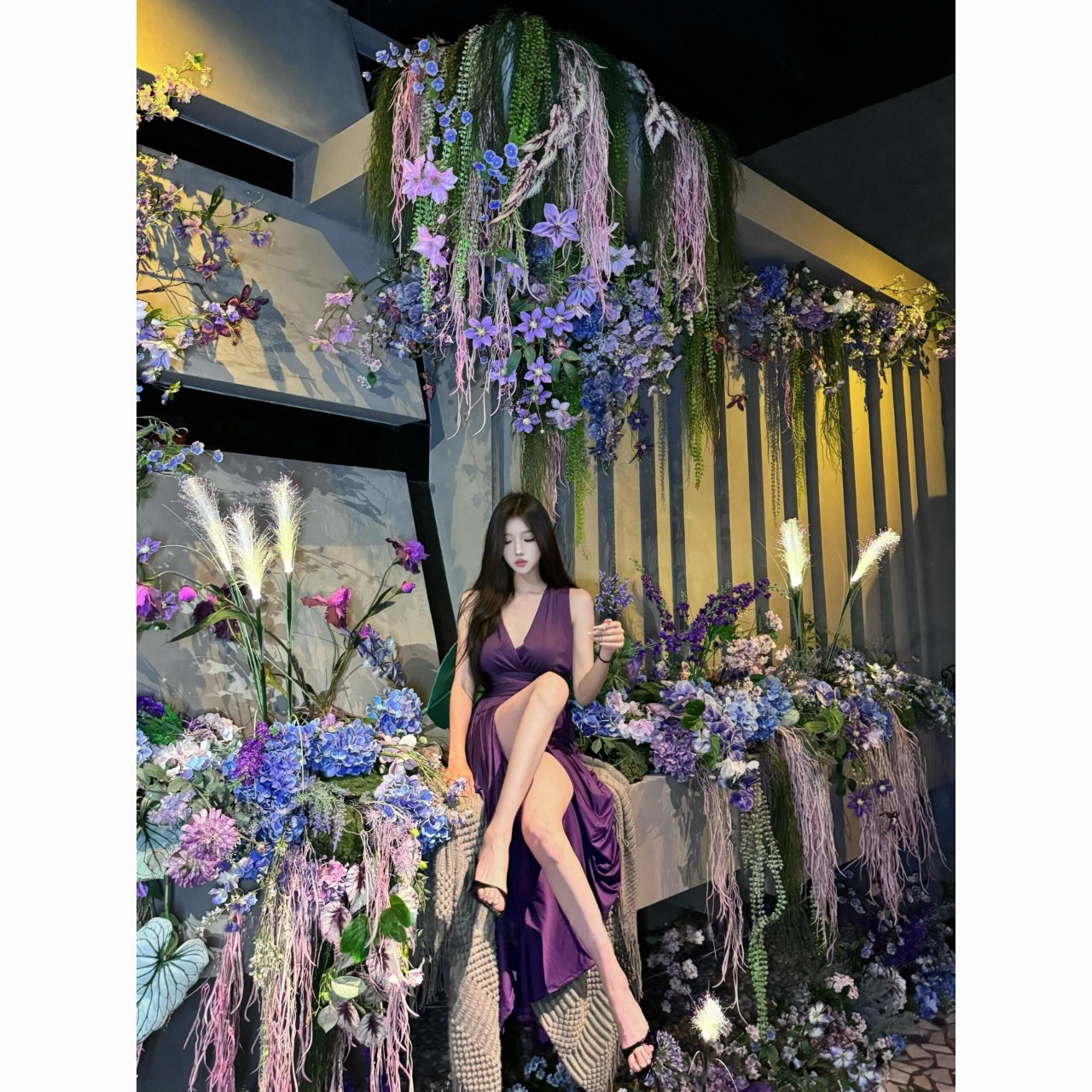 Elegant Purple Backless Halter Evening Dress – Long Tie-Back Gown for Birthdays & Engagement Parties