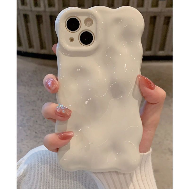 Bubble Cloud Wave iPhone Case – Matte Solid Color Cover for iPhone  Series