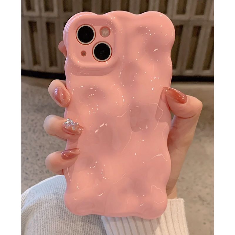 Bubble Cloud Wave iPhone Case – Matte Solid Color Cover for iPhone  Series