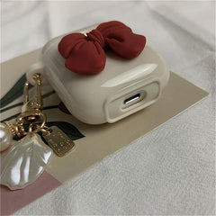 Princess Bow Pearl Shell Wireless Earbuds Case