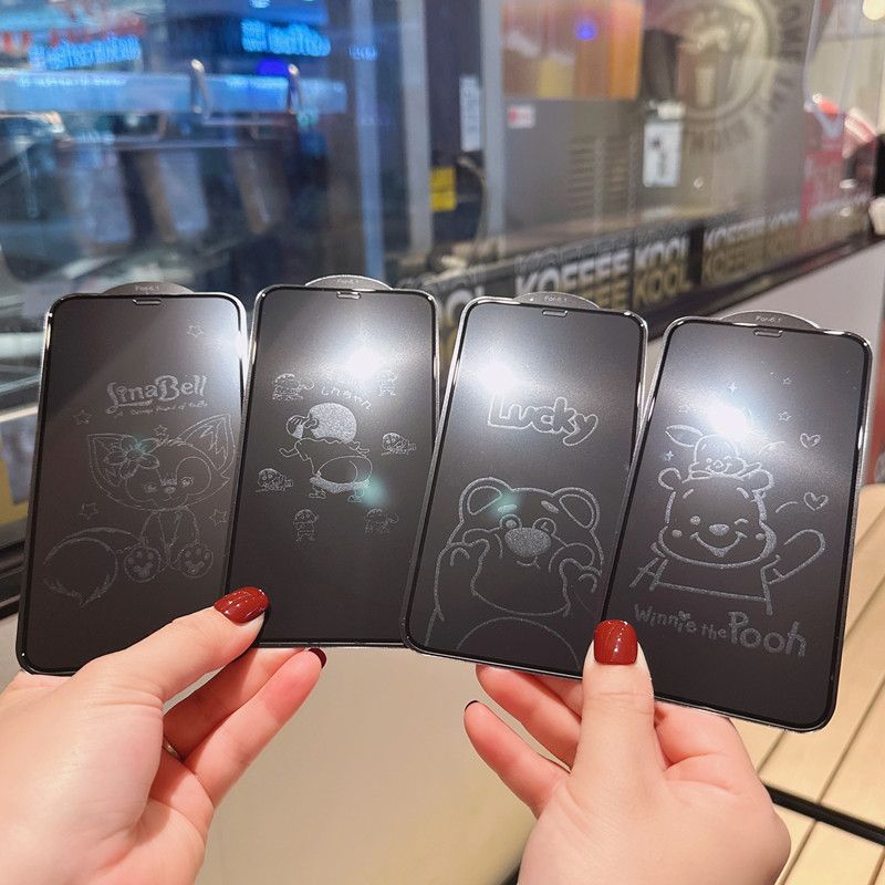 Cute Hello Kitty Tempered Glass Screen Protector – Anti-Fingerprint Cartoon Design