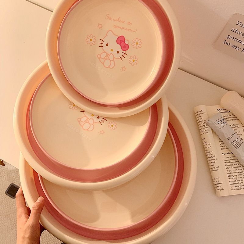 Hello Kitty Foldable Wash Basin – Portable & Thickened Sanrio Face Washing Bowl for Home or Dorm