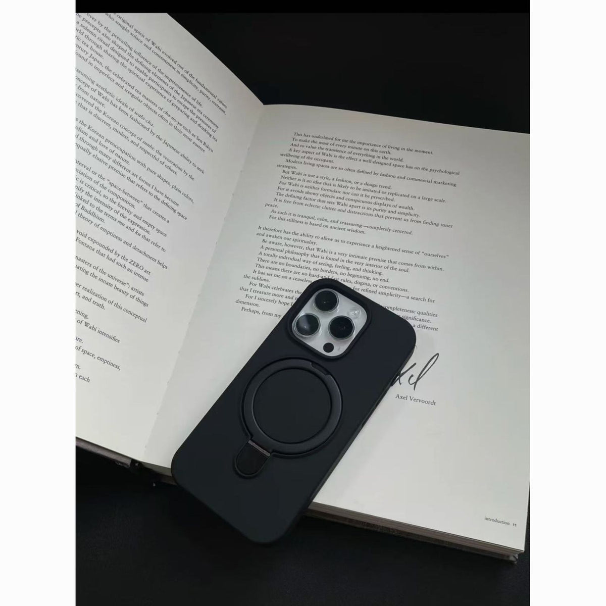 Minimalist Red Liquid Silicone Phone Case with Stand – Full Protection Shockproof Cover