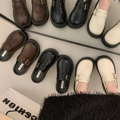 Birkenstock Style Platform Mules – Retro Slip-On Closed Toe Casual Shoes for Women