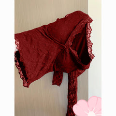 Sweet & Spicy Lace Slim-Fit Long Sleeve T-Shirt