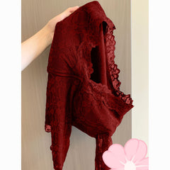 Sweet & Spicy Lace Slim-Fit Long Sleeve T-Shirt