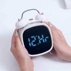 Creative Loud Metal Bell LED Alarm Clock for Heavy Sleepers