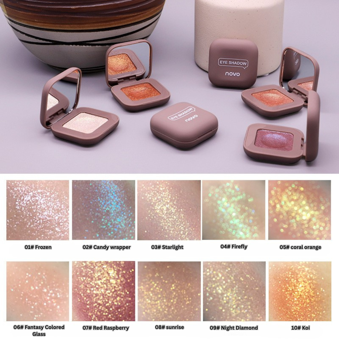 NOVO keyboard fingertip cool eye shadow matte high flash mashed potato texture eye shadow palette