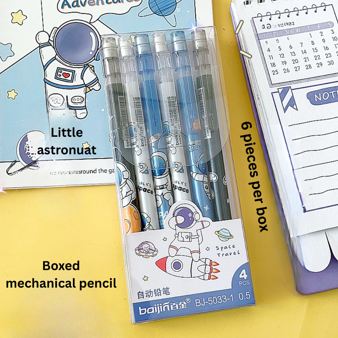 Automatic pencil box with peach dinosaur cartoon high-value movable pencils cute creative press pen