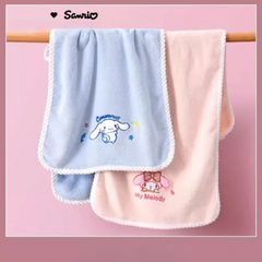 Coral Fleece Towel for Kids – Soft and Absorbent Sanrio-Style Face Towel