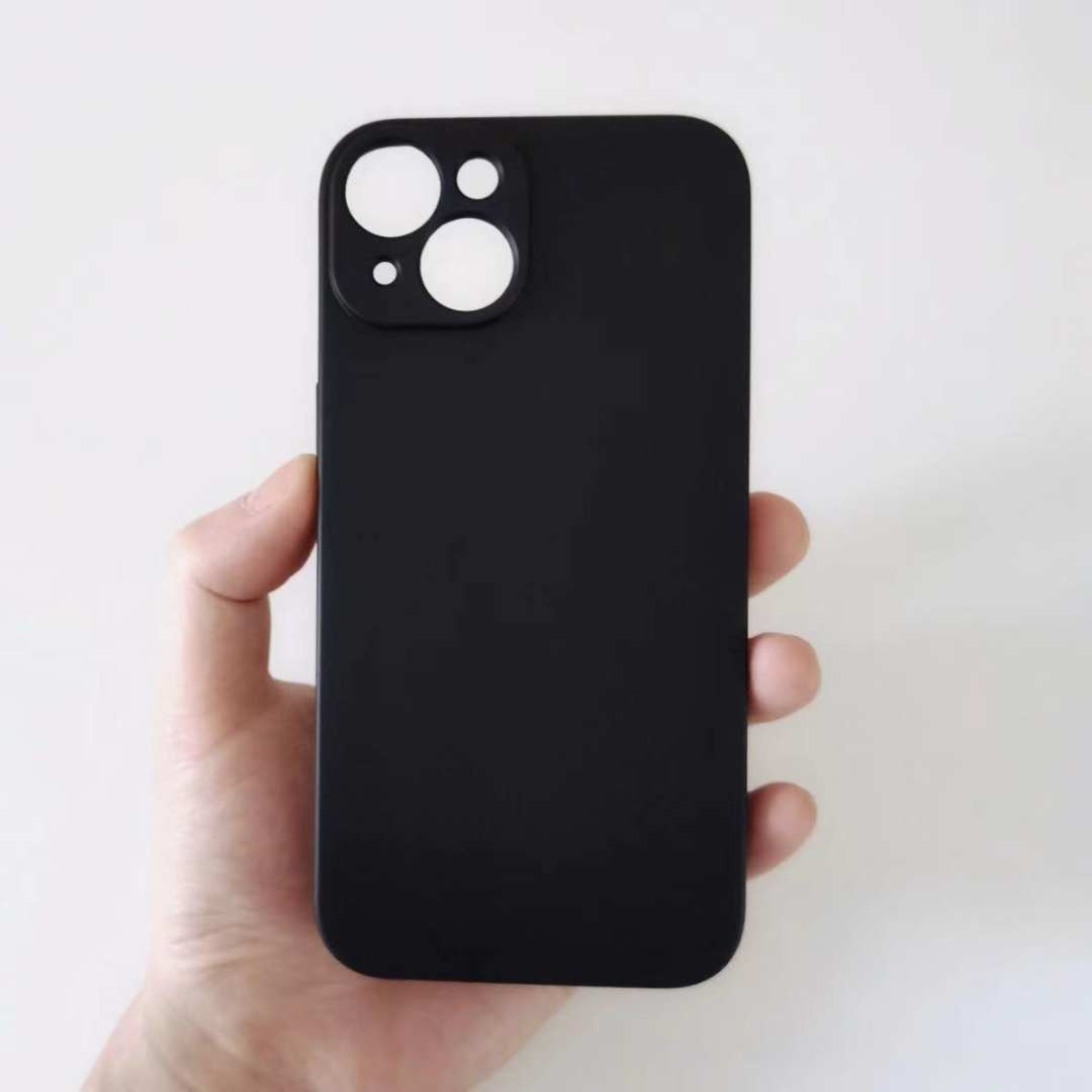 Minimalist Black Anti-Slip Phone Case – Full Protective Shockproof Cover