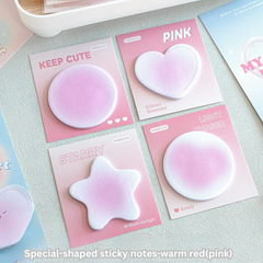 Color blush halo gradient little red book love sticky sticky note paper sticker note n times portable