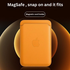 MagSafe Leather Card Wallet – Secure & Stylish Card Holder