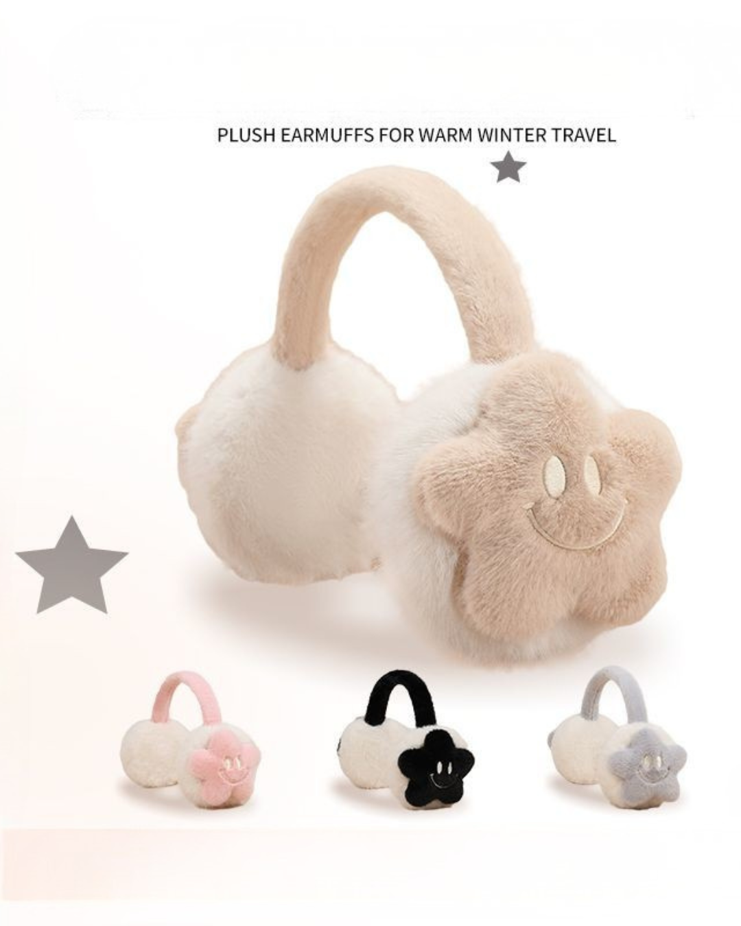 Foldable Plush Earmuffs for Warmth and Ear Protection