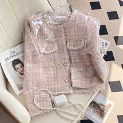 Petite Luxe Tweed Winter Jacket for Women