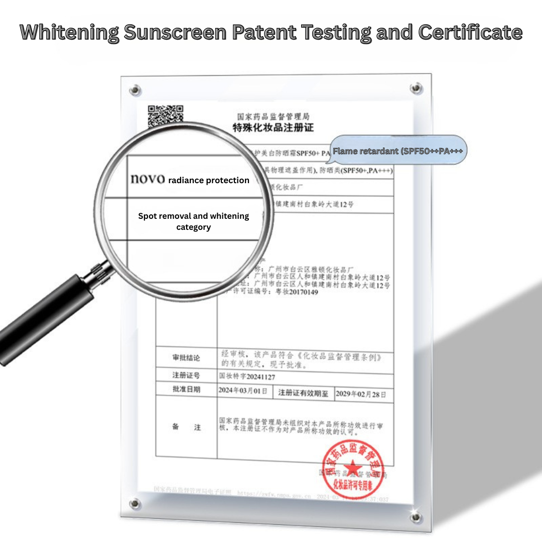 NOVO whitening sunscreen SPF50+ waterproof, sweat-proof and UV-proof