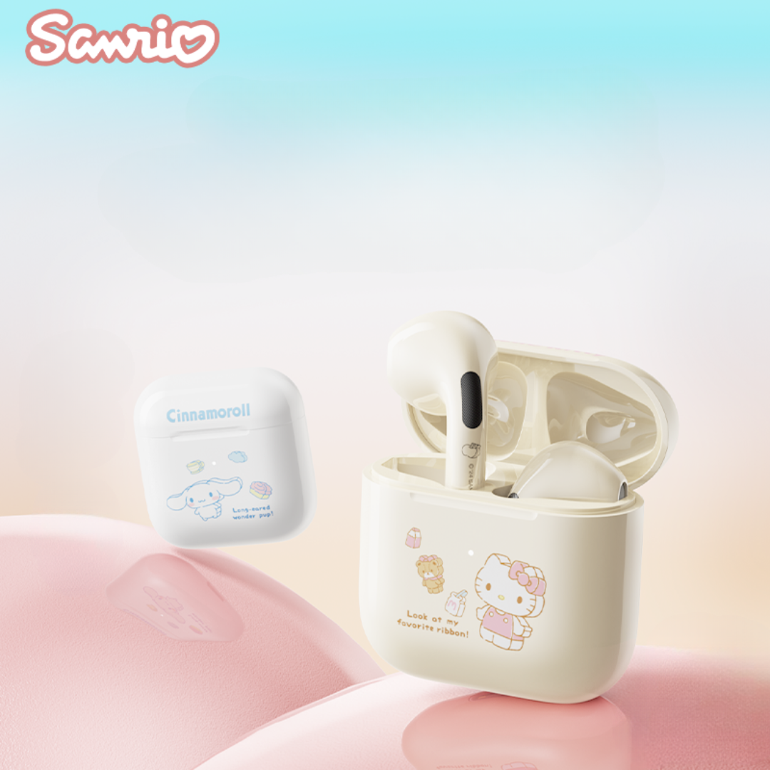 Sanrio Wireless Bluetooth Earbuds – Cute In-Ear Headphones with Noise Cancelling & Long Battery Life