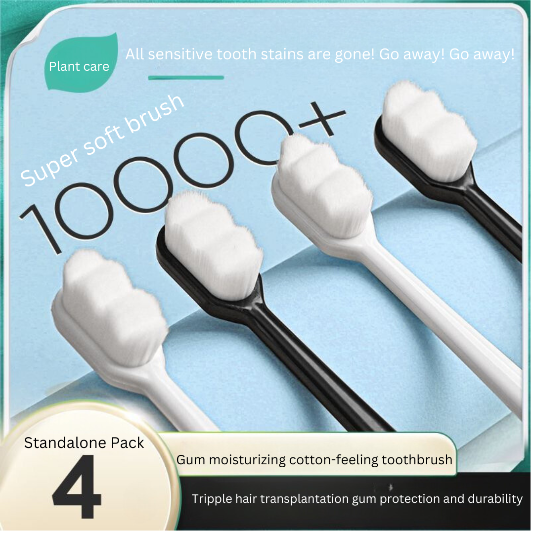 Nano Soft-Bristle Toothbrush – Gentle Deep Clean for Adults & Kids
