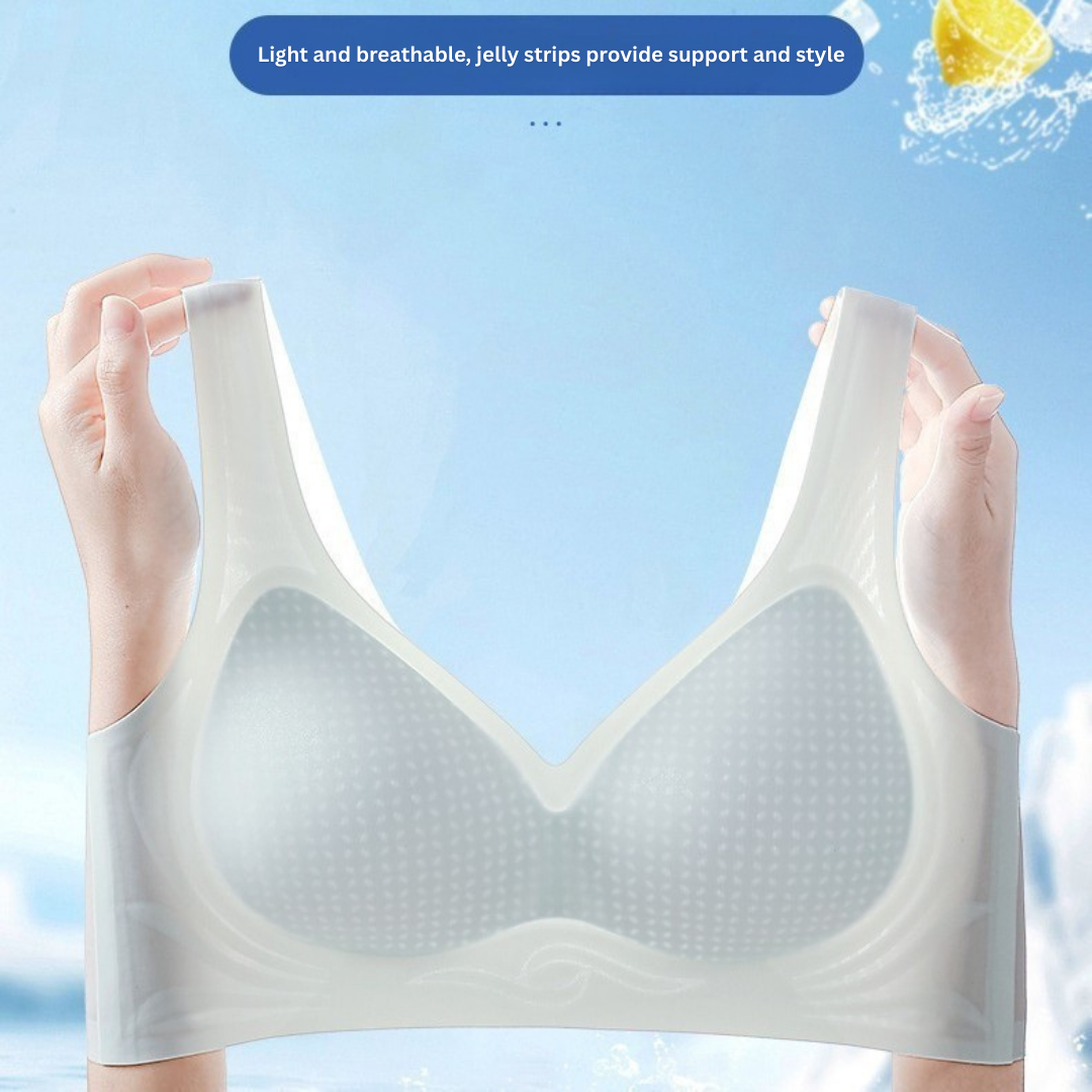 Ultra-Thin Seamless Bra for Women – Breathable Ice-Silk, Sweat-Absorbing, Gathered Support