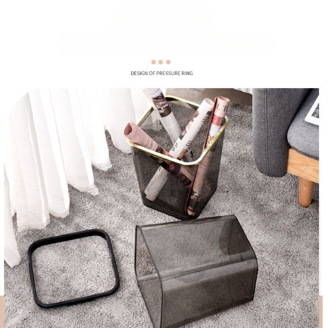 INS Style High-Quality Large Capacity Trash Can - Stylish Household, Bathroom, Kitchen, Toilet, Dormitory Use Dustbin