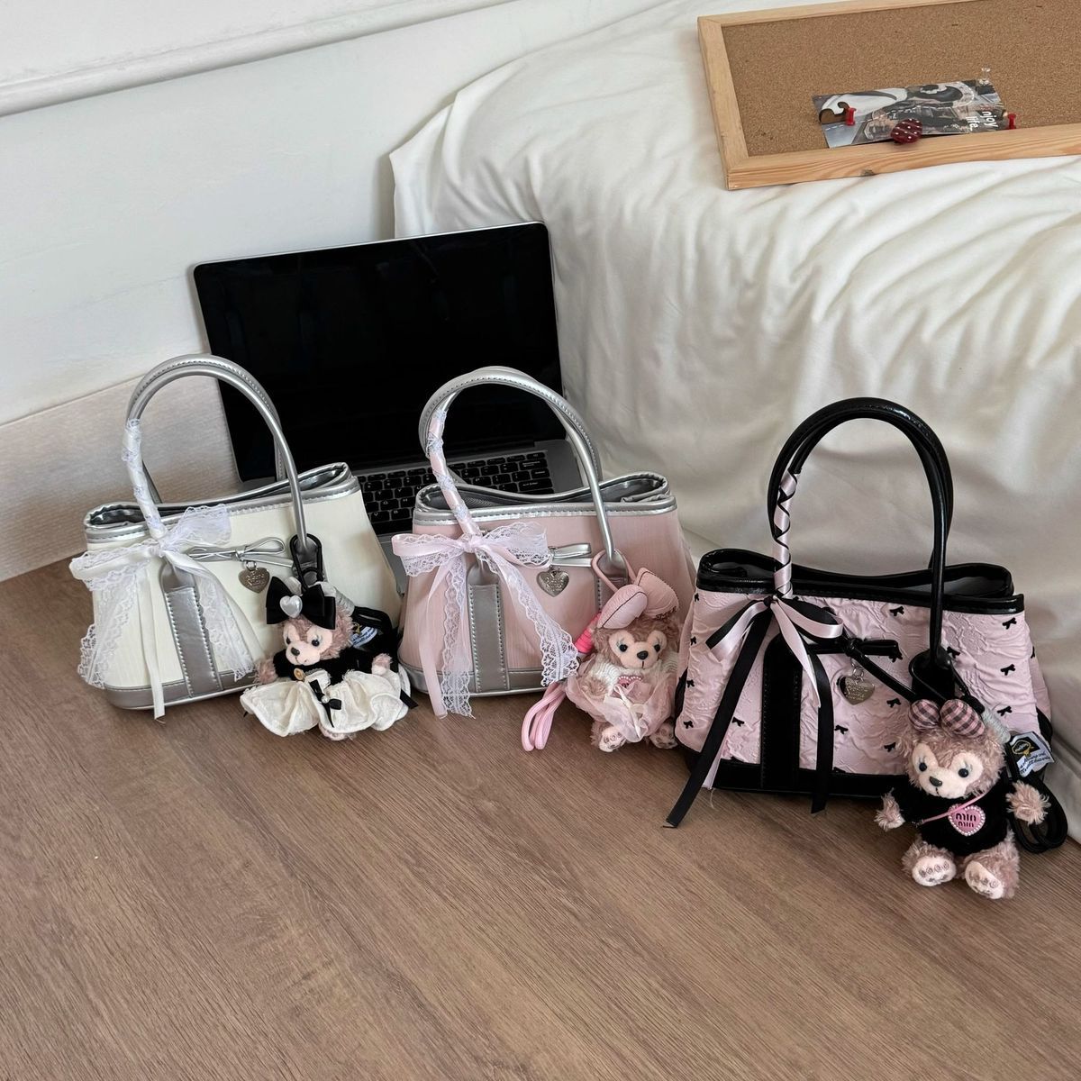 PARK DANCE Women’s Ballet-Inspired Tote Bag – Sweet and Edgy Bow Handbag