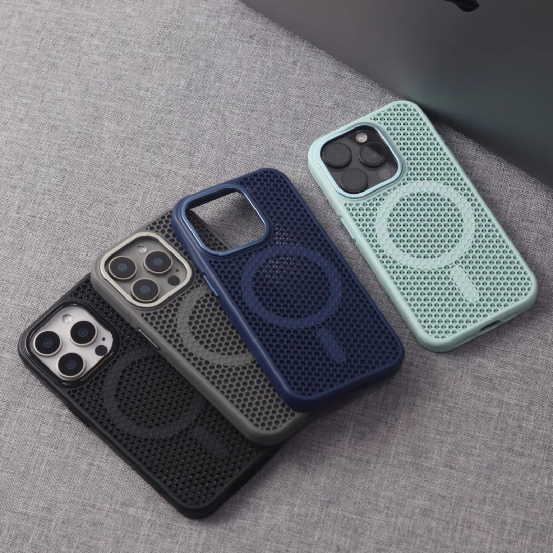 MagSafe Honeycomb Heat Dissipation Phone Case – Frame Bracket Cover with Magnetic Suction