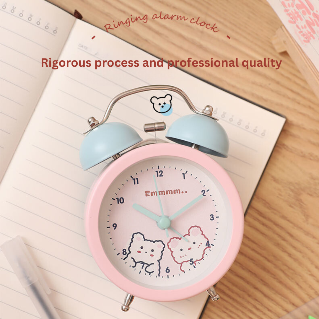 Silent Alarm Clock - Cute Desk Clock for Students and Dorms