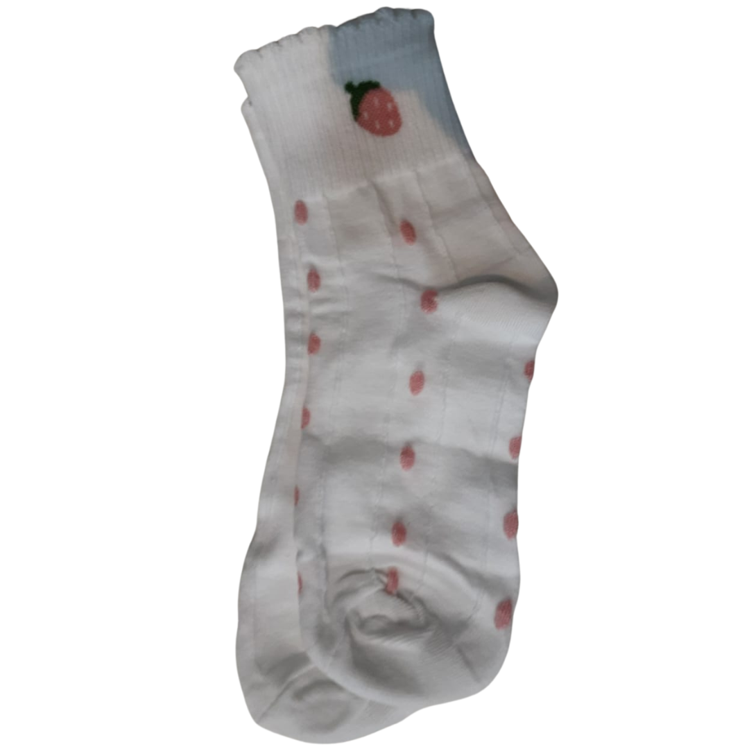Pink Cute Women's Mid-Calf Socks - Korean Style, Sweet & Trendy, Sporty & Versatile