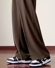 Men’s Hong Kong Style Straight-Leg Drape Suit Pants