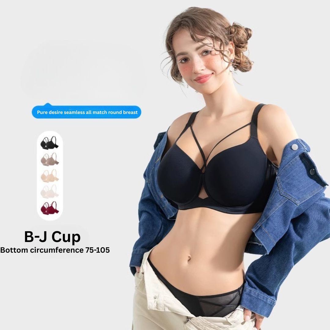 Seamless Bra for Women – Gathered, Side Support, Thin and Stylish Design