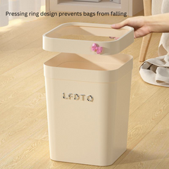 Chanel-Style Trendy Trash Can - Large Capacity Instagram-Inspired Household Bin for Kitchen, Living Room, Bedroom, and Bathroom