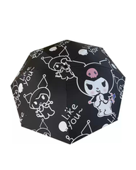 Kuromi Gothic Black UV Protection Automatic Umbrella – Stylish Sun & Rain Parasol for Women