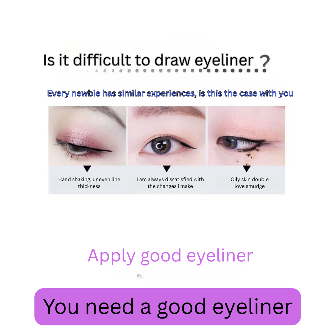 NOVO Mermaid Waterproof Eyeliner Pencil – Smudge-Proof, Long-Lasting, Quick-Drying Fine Tip