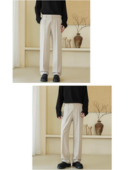 Men’s Loose Straight High-Waist Drape Suit Pants
