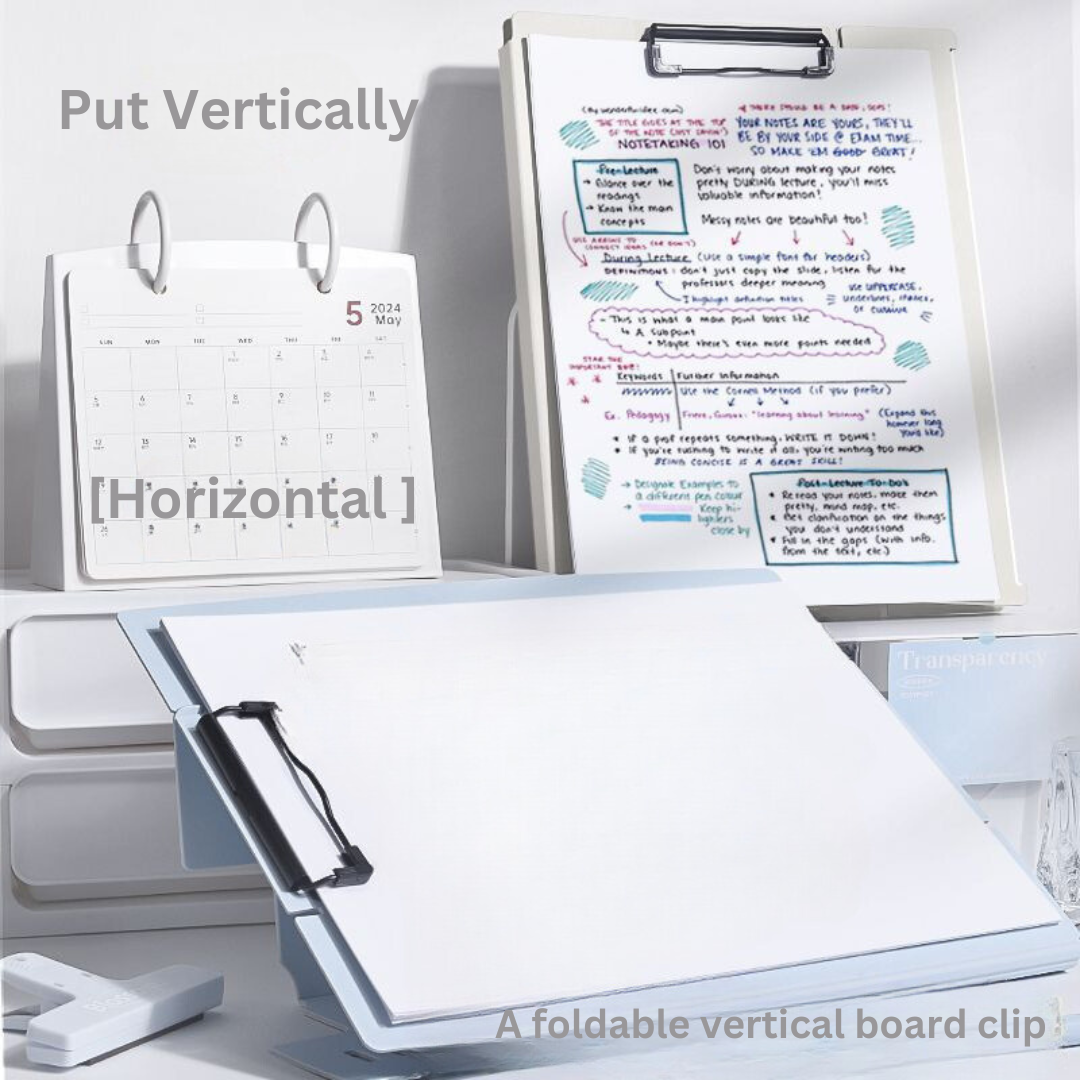 TruColor Stand-Up A4 Clipboard - Student Writing Pad, Exam Board, Office Document Holder