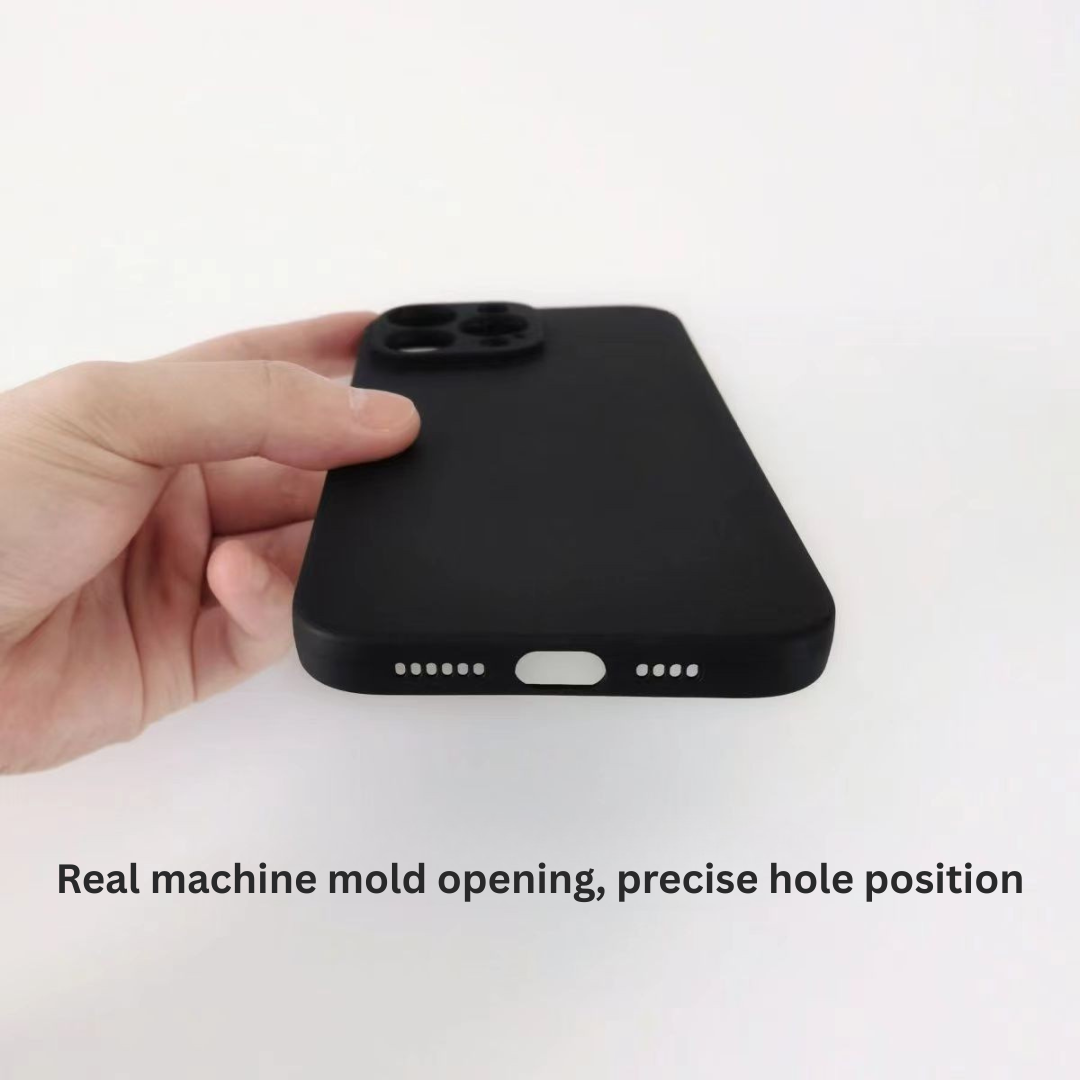 Minimalist Black Anti-Slip Phone Case – Full Protective Shockproof Cover