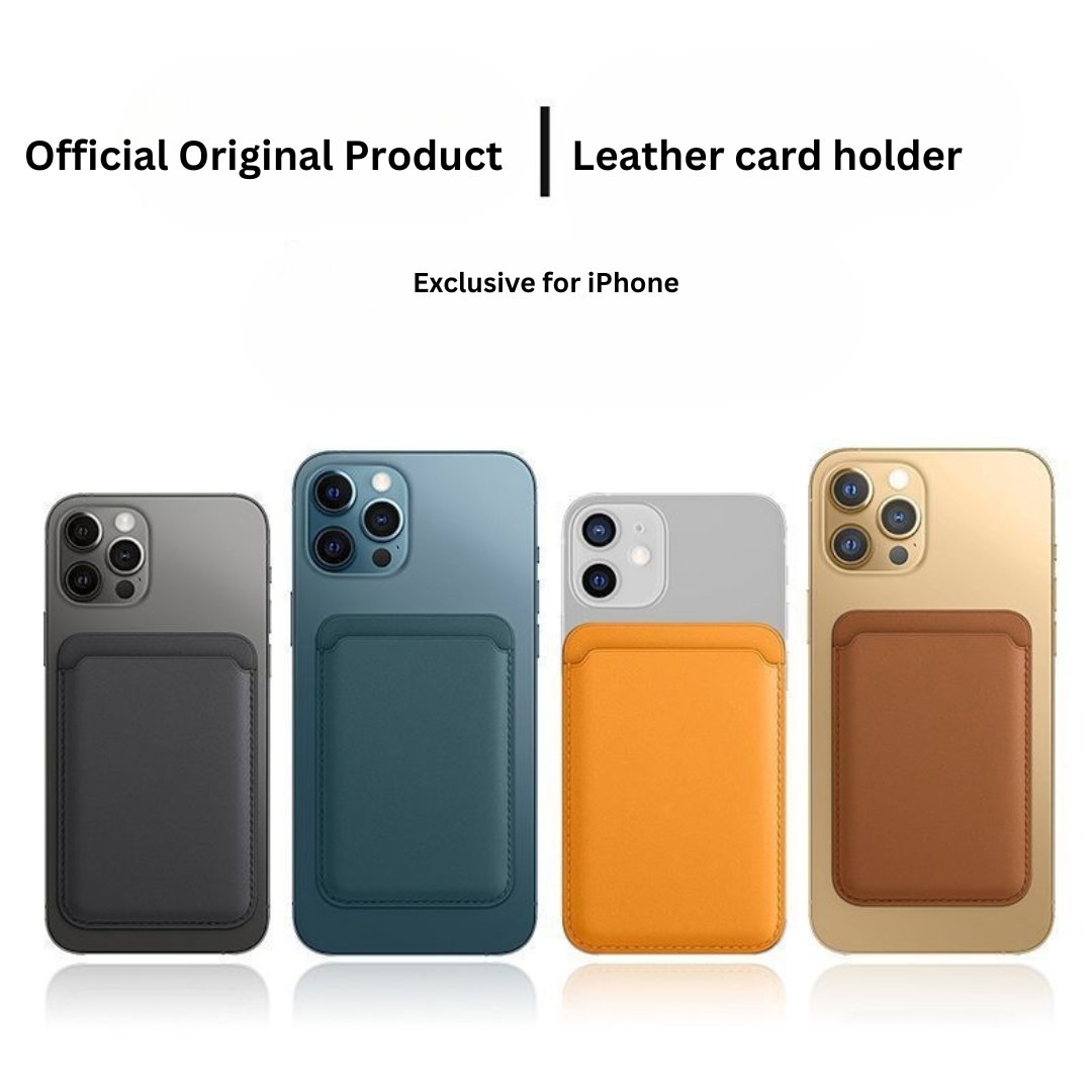 MagSafe Leather Card Wallet – Secure & Stylish Card Holder