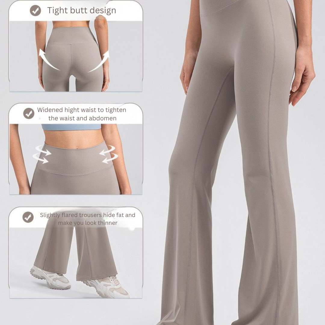 Breathable High-Waist flex flare Yoga Pants