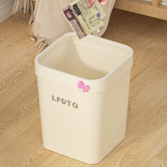 Chanel-Style Trendy Trash Can - Large Capacity Instagram-Inspired Household Bin for Kitchen, Living Room, Bedroom, and Bathroom