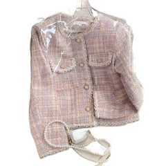 Petite Luxe Tweed Winter Jacket for Women