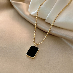 Titanium Steel Pendant Necklace – Elegant Minimalist Design for Women