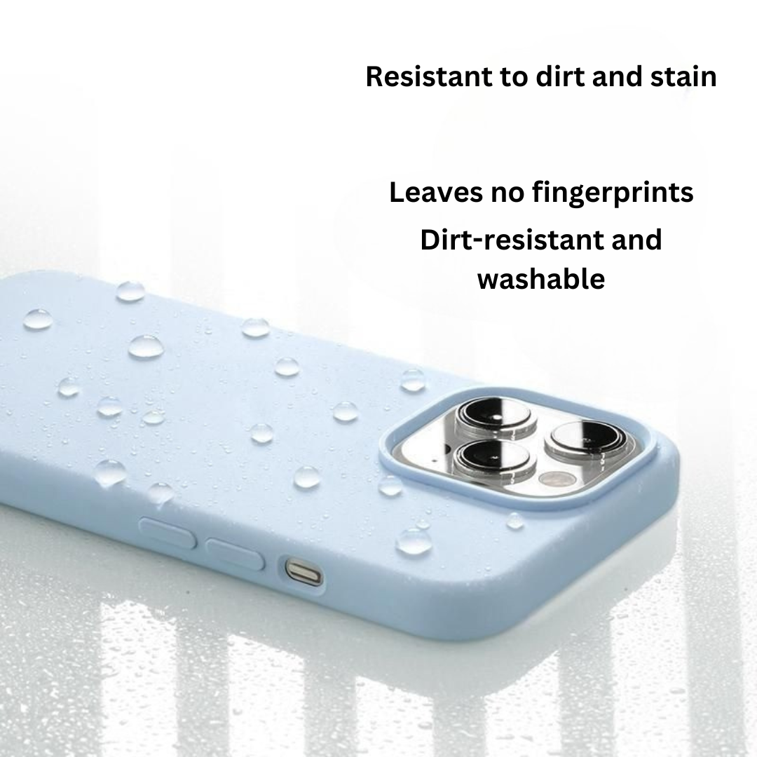 Baby Blue Liquid Silicone iPhone Case - Full Coverage Soft Case for iPhone