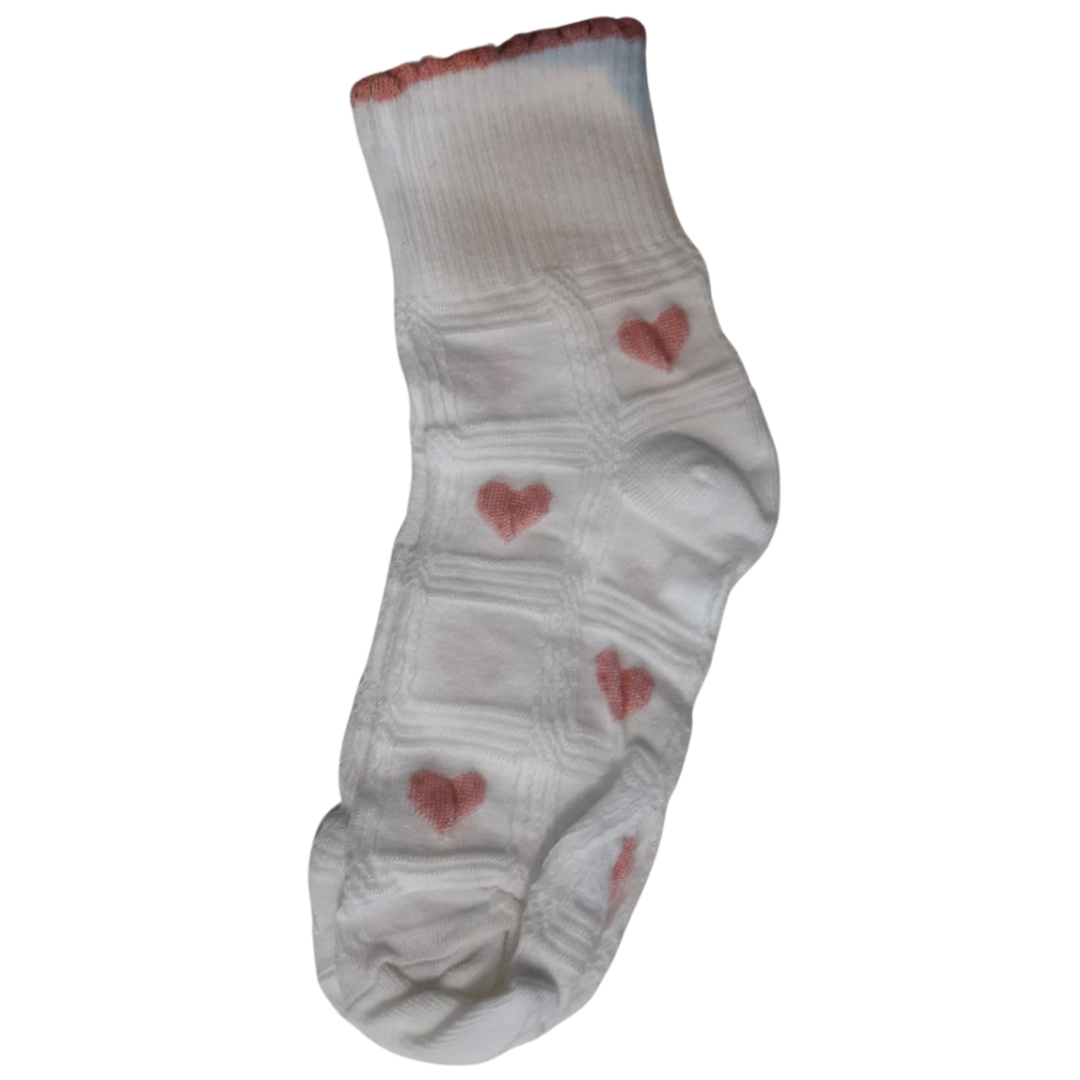 Pink Cute Women's Mid-Calf Socks - Korean Style, Sweet & Trendy, Sporty & Versatile