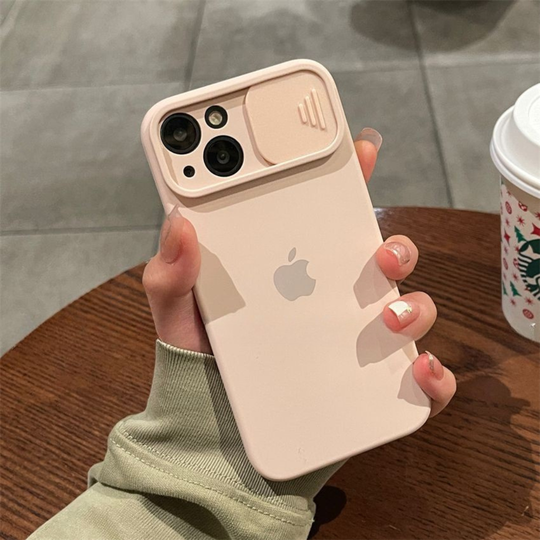 Creative Sliding Window iPhone Case - Soft Silicone Anti-Drop Case for iPhone