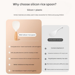 SOWE Food-Grade Silicone Rice Spoon - Non-Stick, High-Temperature Resistant with Stand-Up Design