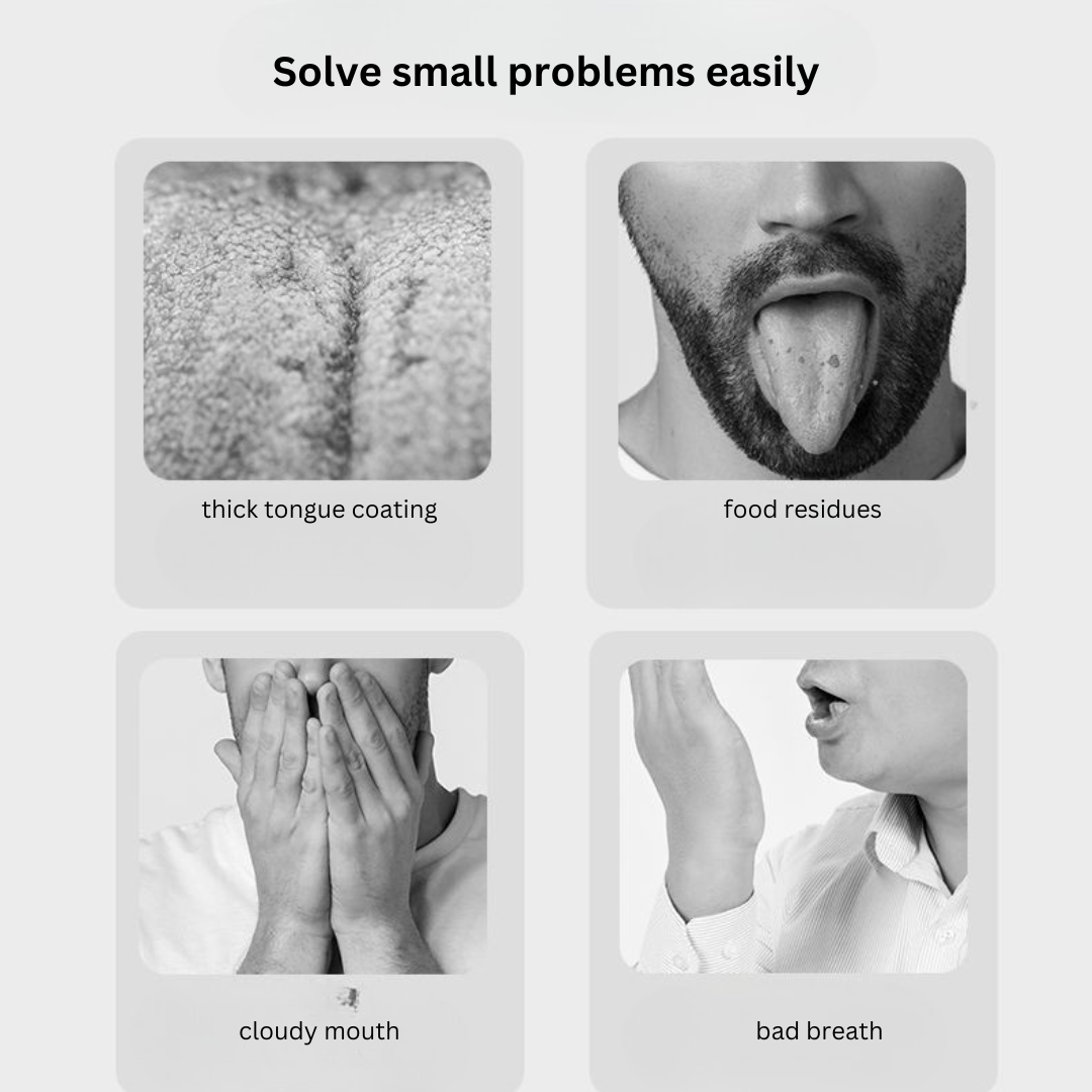 Men’s Tongue Cleaner & Scraper – Effective Tongue Coating Removal, Oral Care Gel Brush