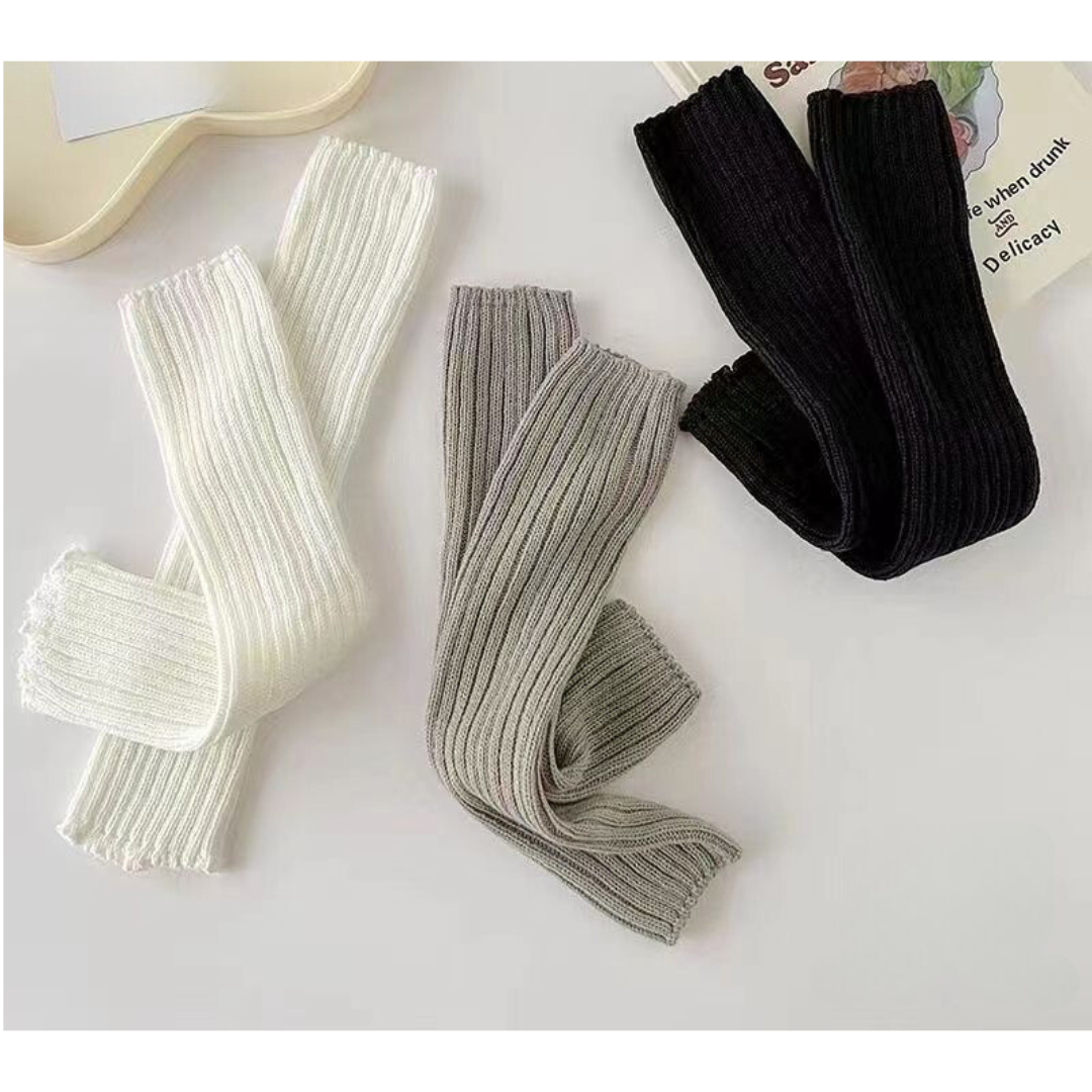 Lolita Knit Over-the-Knee Socks | Slimming & Versatile Mid-Length Japanese JK Calf Covers for Women